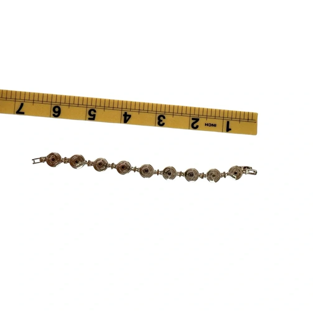 Classy Rhinestone Pink and Silver‎ Bracelet Glam Costume Statement Y2K 90s